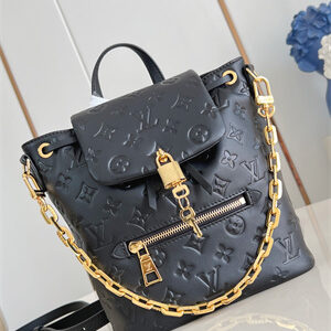 L.V Coussin Backpack PM Lambskin Leather Black M13357