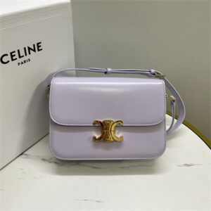 Celine Classique Triomphe Bag In Shiny Calfskin Lavender Color