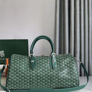 Goyard Boston 45 Bag In Goyardine Canvas & Cervon Calfskin