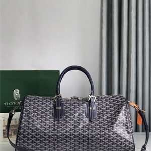 Goyard Boston 45 Bag In Goyardine Canvas & Cervon Calfskin