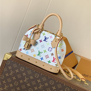 L.V X TM Alma BB Bag Multicolors Monogram Canvas White M13078