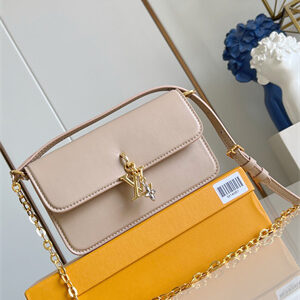 L.V Wallet On Chain LV Bloom Calfskin Leather Sand M14581