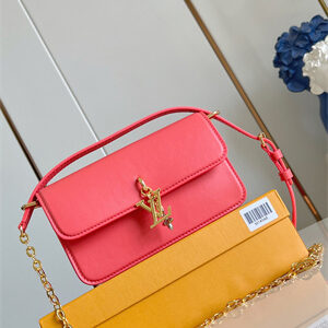 L.V Wallet On Chain LV Bloom Calfskin Leather Sweet Coral M14548