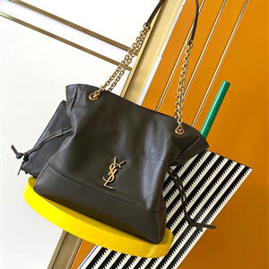 Y.S.L Jamie Shopping Bag Small In Lambskin Lt Musk Color