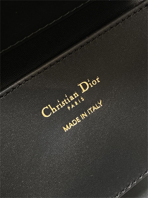 CD Small TOUJOURS Vertical Tote Bag Black Tweed with White Cannage Motif - Image 9