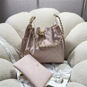 Chanel 25 Medium Handbag Grained Calfskin Gold Tone Metal Pink AS5311