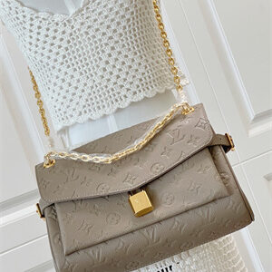 LV Anytime Flap Bag Monogram Empreinte leather Tourterelle M14973