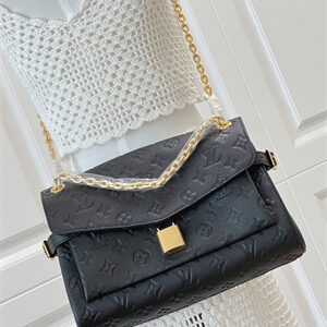 LV Anytime Flap Bag Monogram Empreinte leather Black M14604