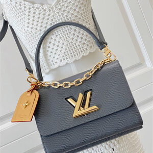 LV Twist MM Bag Epi grained cowhide leather Gray M14059