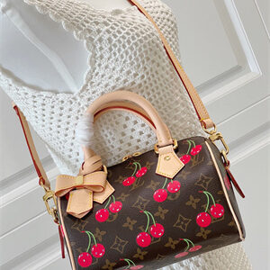 L.V x TM Speedy Bandoulière 20 Monogram cherry coated canvas M13094