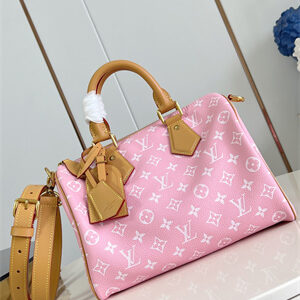 L.V Speedy P9 Bandoulière 30 Monogram Soft Calfskin Sakura Pink