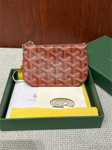 Goyard Key Pouch coin purse Goyardine Canvas & Chevroches Calfskin Red