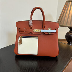 Birkin Colormatic Bag Swift Leather 25/30 Gold/Silver Hardware In CUIVRE, NATA, LIME, BLEU BRUME & CHAI Color HS