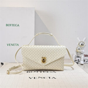 BV Knot Lock Bag In Lambskin Sea Salt