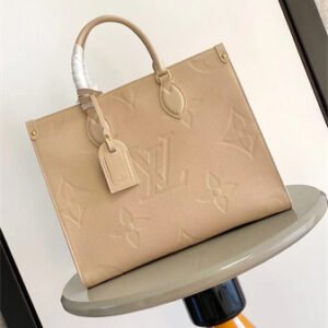L.V ONTHEGO MM Monogram Empreinte Leather Sand M14255