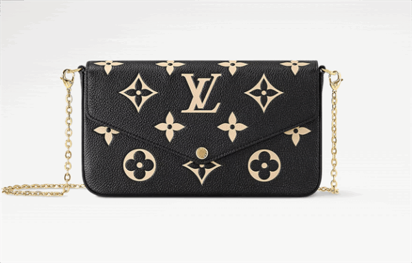 L.V Felicie Pochette Monogram Empreinte Black/Beige M82479 TOP