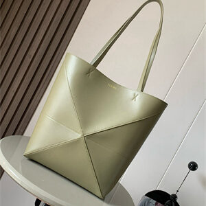 Loewe Medium Puzzle Fold Tote In Shinny Calfskin
