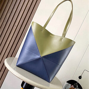 Loewe Medium Puzzle Fold Tote In Shinny Calfskin