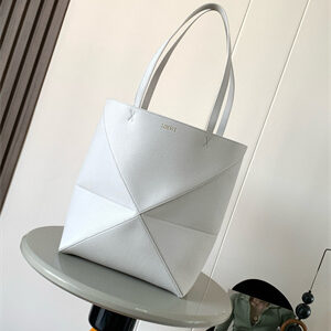 Loewe Medium Puzzle Fold Tote In Grained Calfskin