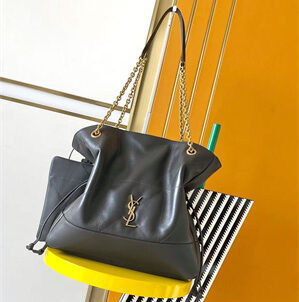 Y.S.L Jamie Shopping Bag In Lambskin Grey Color