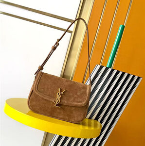 Y.S.L SOLFERINO Mini IN Suede CARAMEL COGNAC Color