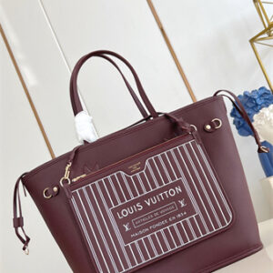 L.V Neverfull Inside Out MM Grenat M11946