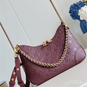 L.V Boulogne Bag Monogram Empreinte leather Grenat M12930