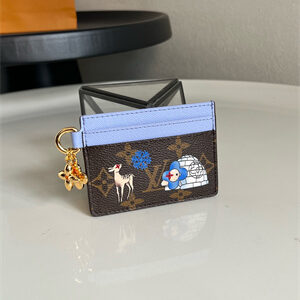 L.V Charms Card Holder Monogram Canvas Blue M15324