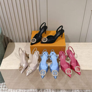 LV Met Slingback Pump Satin High Heel 65MM 4color options