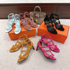 Hermes Magic 70 High Heel Sandal Suede  Goatskin 5 color options 39491