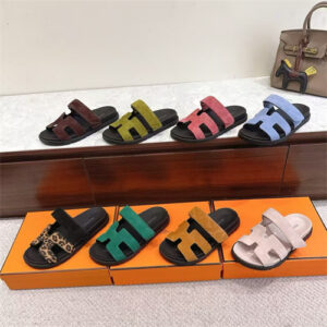 Hermes Men&Women Chypre Sandal In Suede Goatskin 8color options 39497