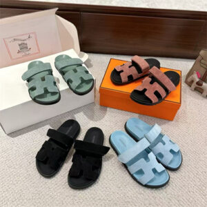 Hermes Men&Women Chypre Sandal In Suede Goatskin 4color options 39502