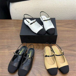 Chanel Slingback Flats Goatskin&Grosgrain 3color options 39503