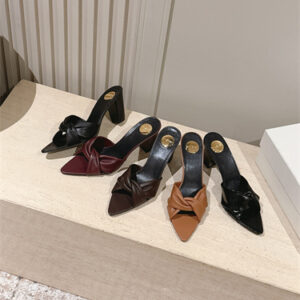 YSL High Heel Mules 75MM Calfskin 5colors options 39715