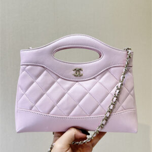 Chanel 31 Nano Chain Bag Lambskin Gold Tone Metal Pink AP3656 TOP