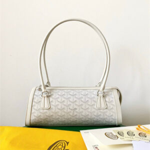 Goyard Bonbonnière bag Goyardine Canvas & Chevroches Calfskin White