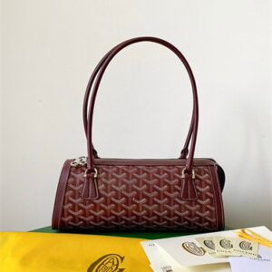 Goyard Bonbonnière bag Goyardine Canvas & Chevroches Calfskin Burgundy