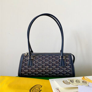 Goyard Bonbonnière bag Goyardine Canvas & Chevroches Calfskin Navy Blue