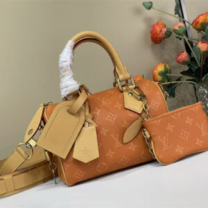 L.V Speedy P9 Bandoulière 20 Monogram Soft Calfskin Ochre