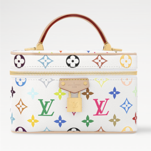 LV x TM Vanity Chain Pouch  Multicolor Monogram Canvas White M13662 TOP