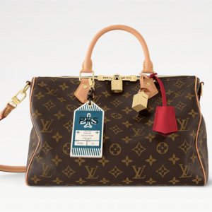 LLV x TM Speedy Soft 30 Crafty Monogram Canvas Red M11945 TOP