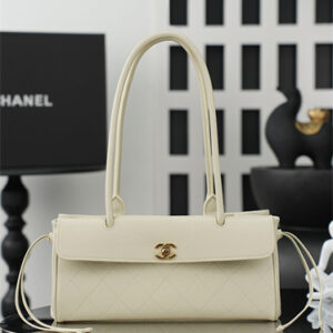 Chanel Small Shopping Bag Grained Calfskin & Gold-Tone Metal Cream AS6288