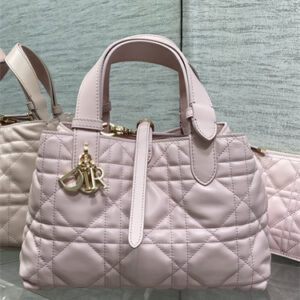 CD Small TOUJOURS BAG Macrocannage Calfskin Pink