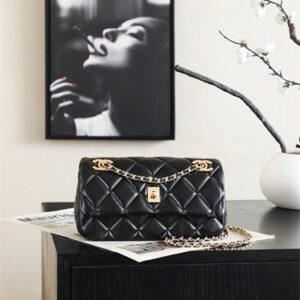 Chanel Small Flap Bag Vintage Lambskin & Gold-Tone Metal Black AS6449