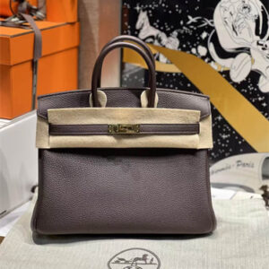 Bir.kin Bag TOGO Leather 25/30/35CM Gold/Silver Hardware In Ebene Color HS